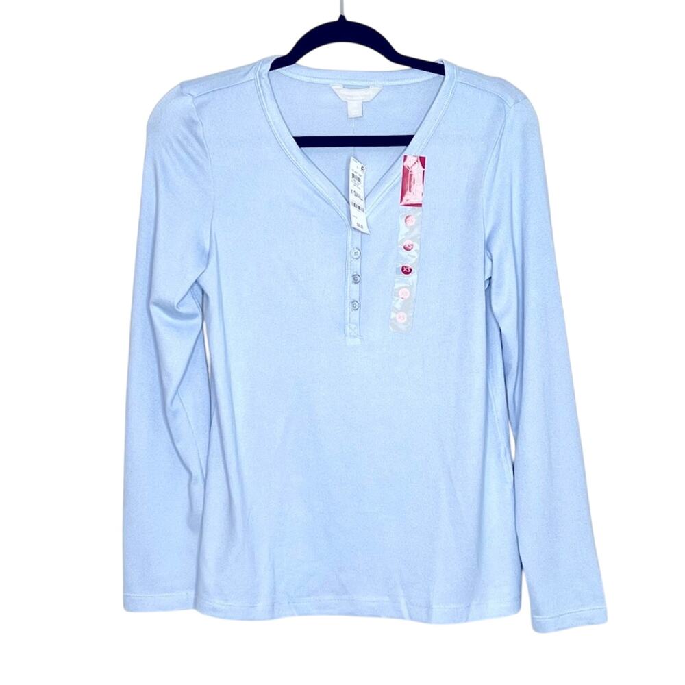 NWT Charter Club Intimates Long Sleeve Soft Knit Sleep Shirt Size XSmall